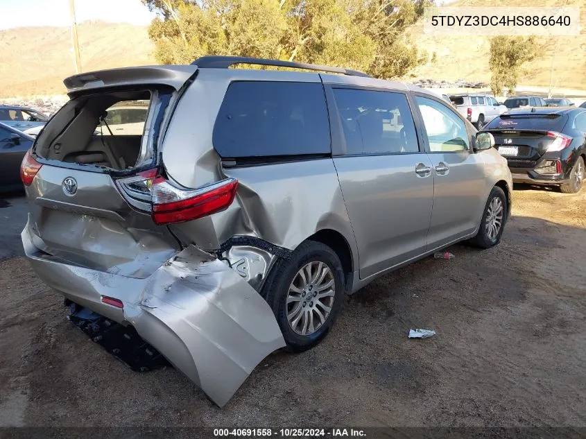 5TDYZ3DC4HS886640 2017 Toyota Sienna Xle 8 Passenger