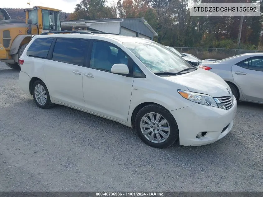 2017 Toyota Sienna Xle/Limited VIN: 5TDDZ3DC8HS155692 Lot: 40736986