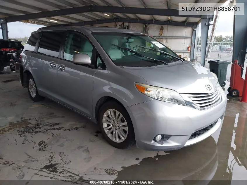 2017 Toyota Sienna Xle/Limited VIN: 5TDYZ3DC1HS858701 Lot: 40760216