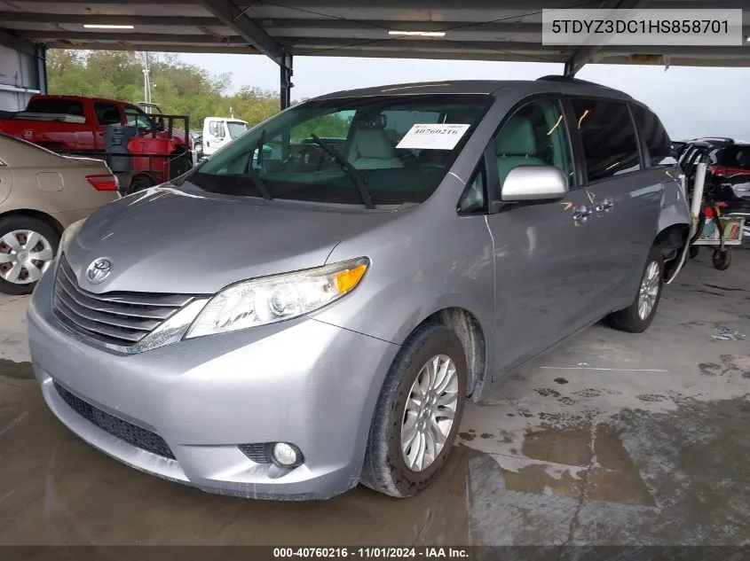 2017 Toyota Sienna Xle/Limited VIN: 5TDYZ3DC1HS858701 Lot: 40760216