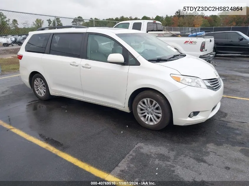 2017 Toyota Sienna Xle 8 Passenger VIN: 5TDYZ3DC2HS824864 Lot: 40769510