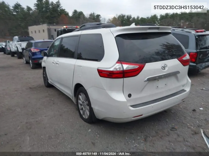 2017 Toyota Sienna Limited Premium 7 Passenger VIN: 5TDDZ3DC3HS153042 Lot: 40781149