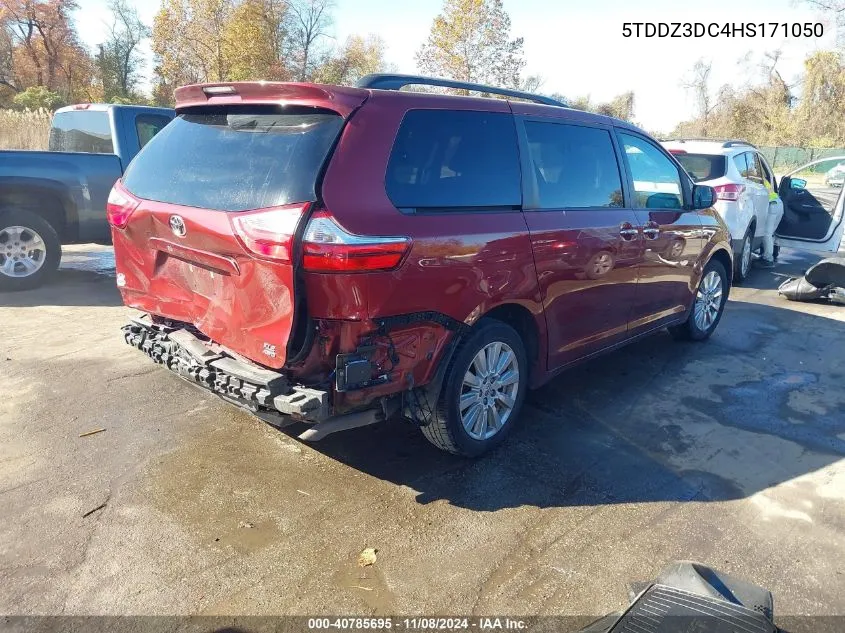 2017 Toyota Sienna Xle 7 Passenger VIN: 5TDDZ3DC4HS171050 Lot: 40785695