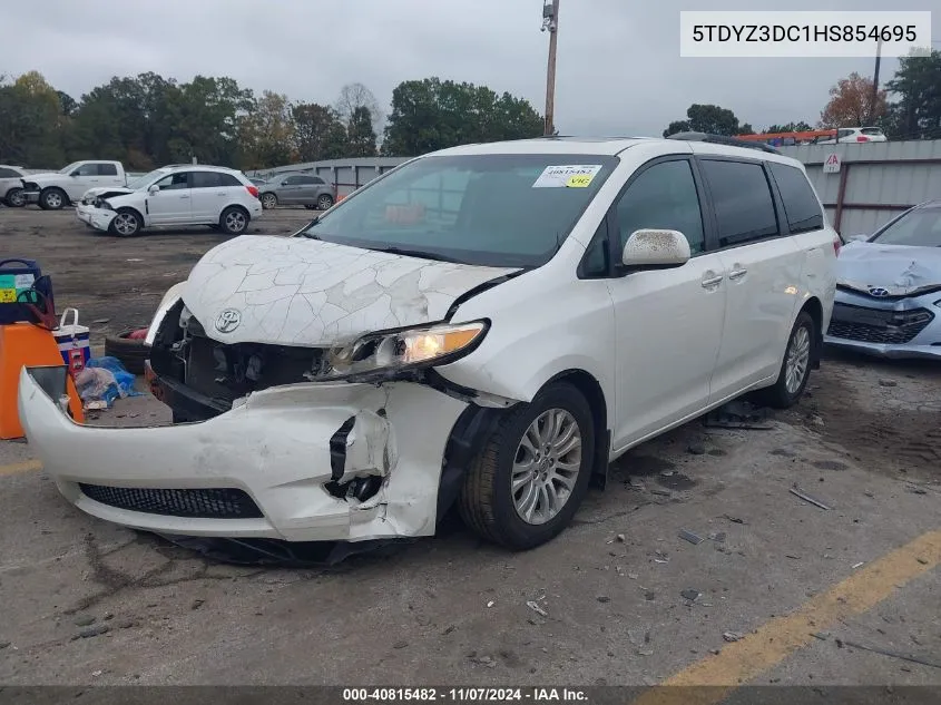 2017 Toyota Sienna Xle 8 Passenger VIN: 5TDYZ3DC1HS854695 Lot: 40815482