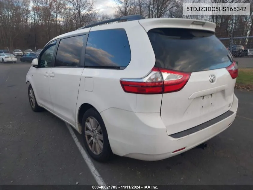 2017 Toyota Sienna Le 7 Passenger VIN: 5TDJZ3DC5HS165342 Lot: 40821705