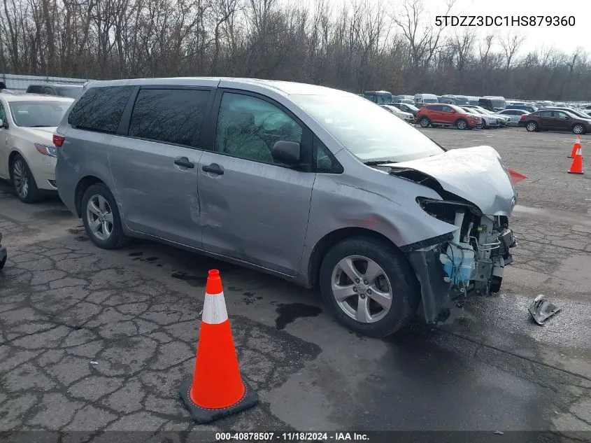 2017 Toyota Sienna L 7 Passenger VIN: 5TDZZ3DC1HS879360 Lot: 40878507