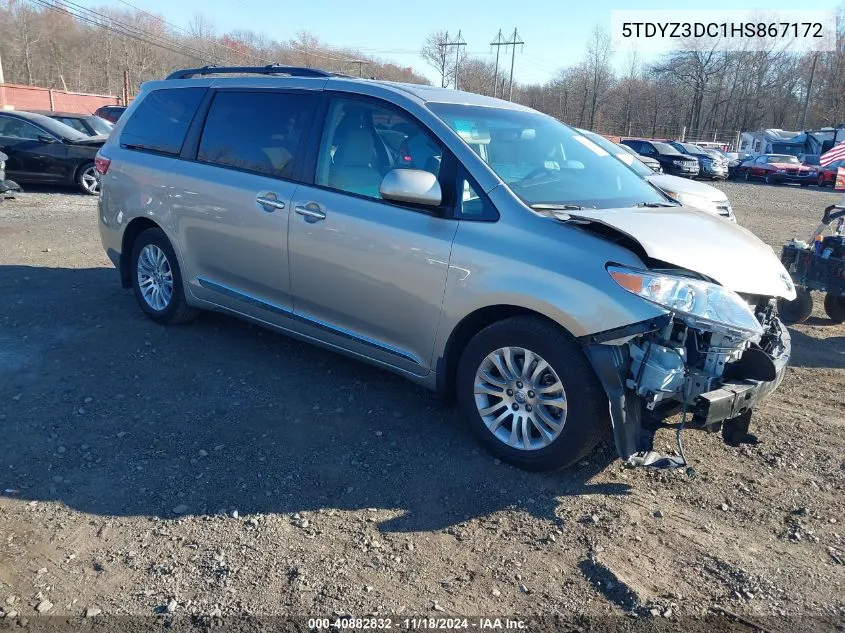 2017 Toyota Sienna Xle/Limited VIN: 5TDYZ3DC1HS867172 Lot: 40882832