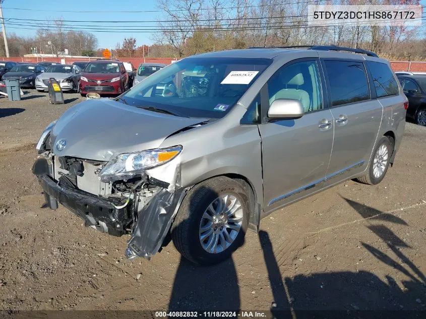 2017 Toyota Sienna Xle/Limited VIN: 5TDYZ3DC1HS867172 Lot: 40882832