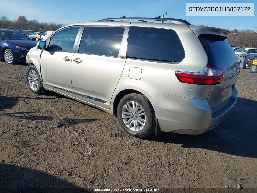 2017 Toyota Sienna Xle/Limited VIN: 5TDYZ3DC1HS867172 Lot: 40882832