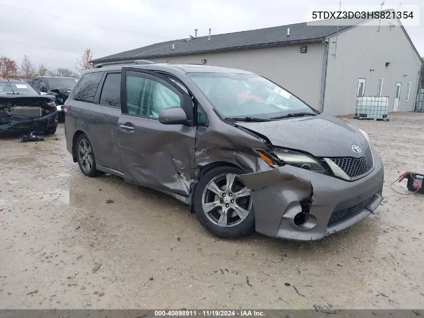 2017 Toyota Sienna Se VIN: 5TDXZ3DC3HS821354 Lot: 40898911