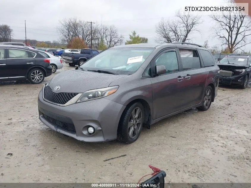 2017 Toyota Sienna Se VIN: 5TDXZ3DC3HS821354 Lot: 40898911