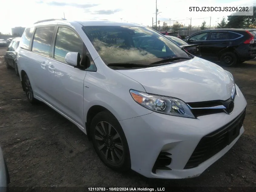 2018 Toyota Sienna VIN: 5TDJZ3DC3JS206282 Lot: 12113783