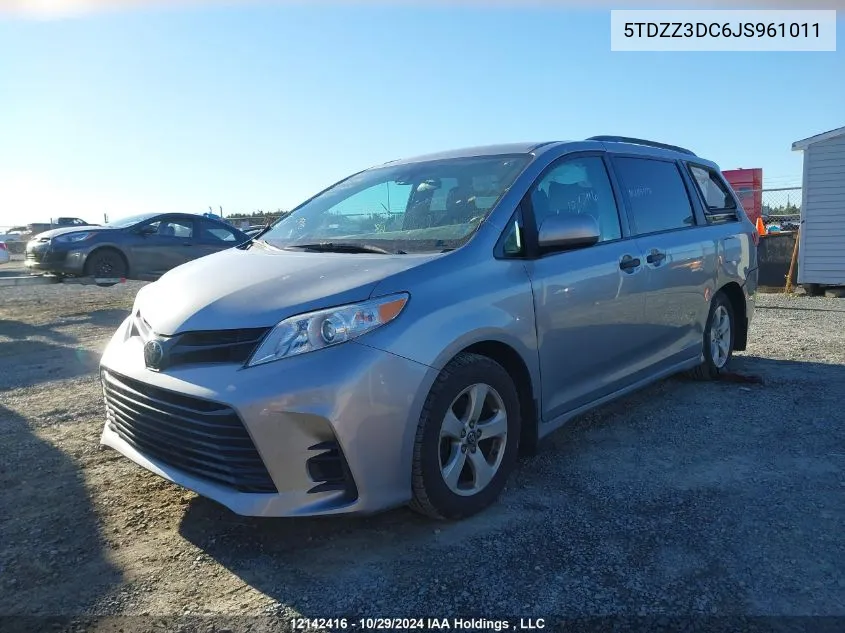 2018 Toyota Sienna 7-Passenger VIN: 5TDZZ3DC6JS961011 Lot: 12142416