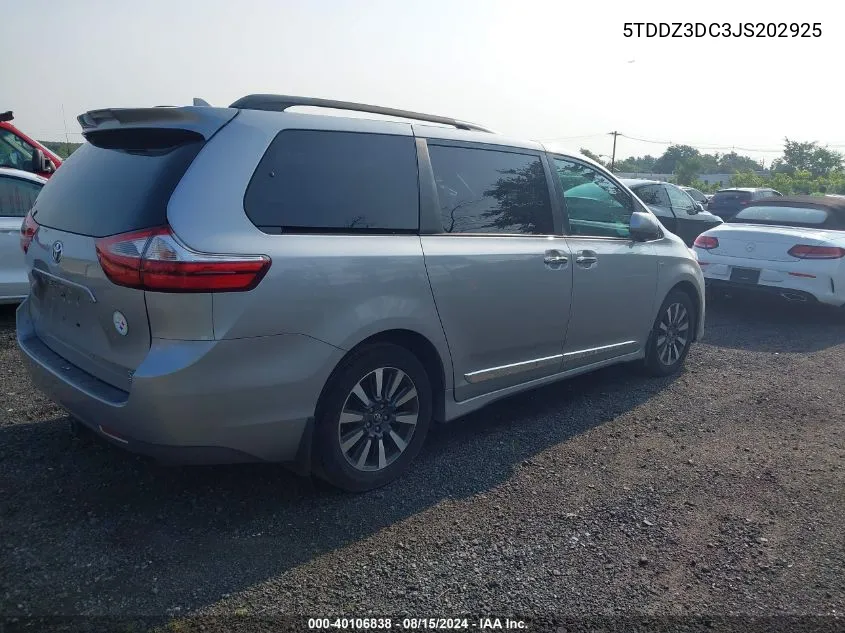 5TDDZ3DC3JS202925 2018 Toyota Sienna Xle 7 Passenger