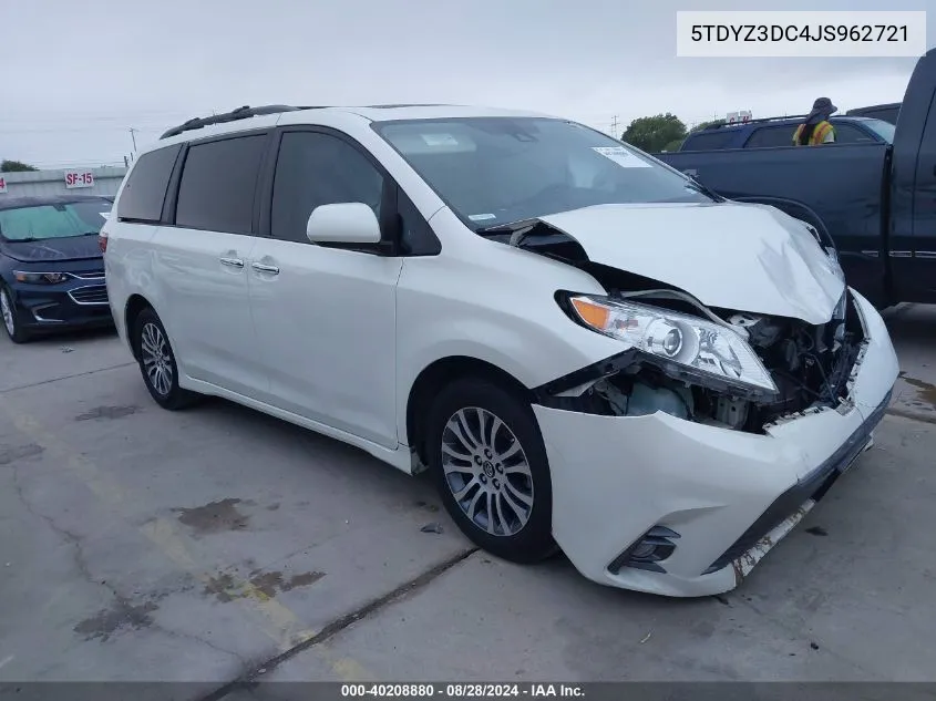 5TDYZ3DC4JS962721 2018 Toyota Sienna Xle Premium 8 Passenger