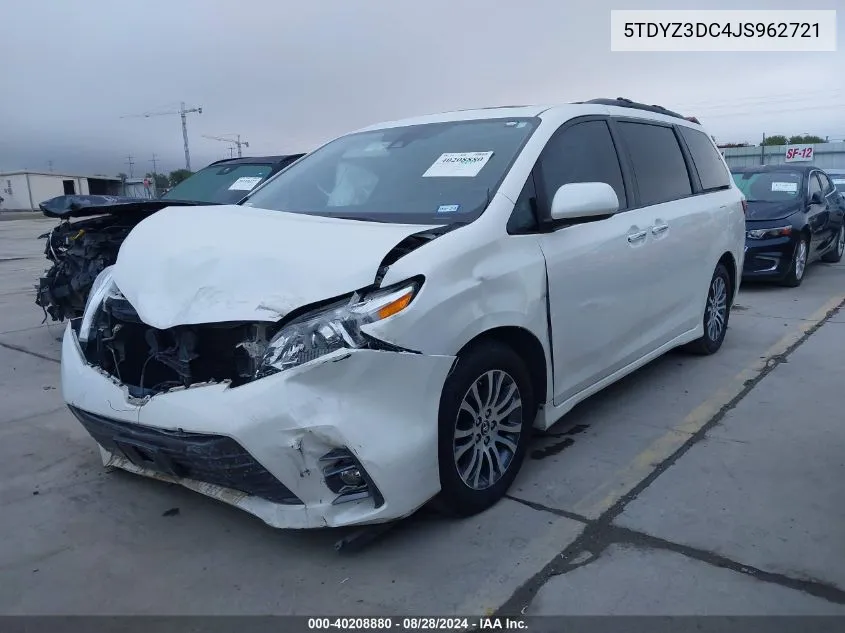 5TDYZ3DC4JS962721 2018 Toyota Sienna Xle Premium 8 Passenger