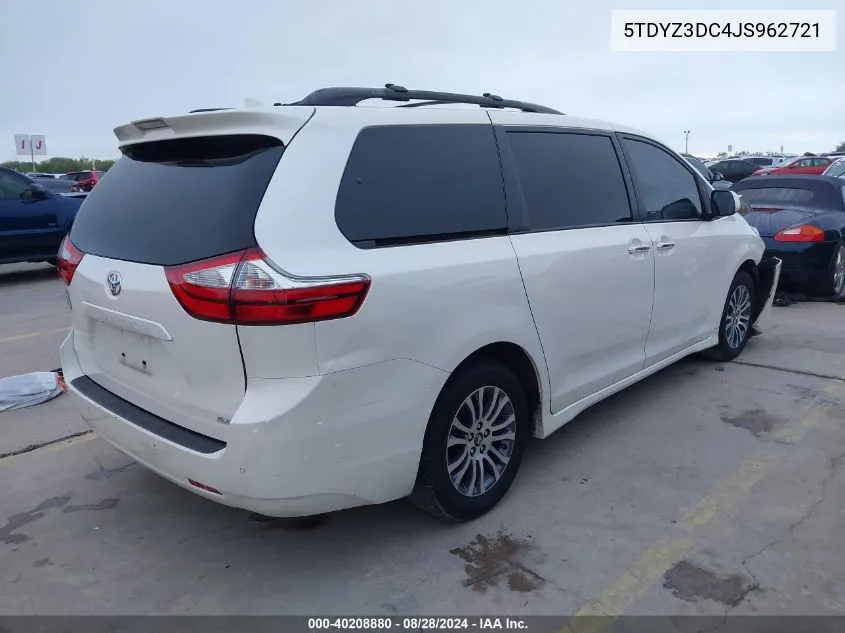 2018 Toyota Sienna Xle Premium 8 Passenger VIN: 5TDYZ3DC4JS962721 Lot: 40208880