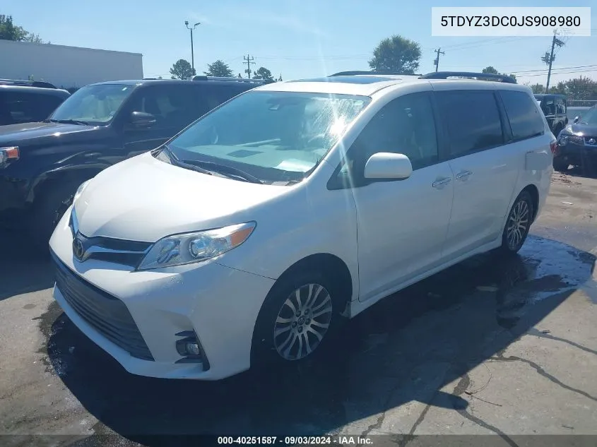 2018 Toyota Sienna Xle 8 Passenger VIN: 5TDYZ3DC0JS908980 Lot: 40251587