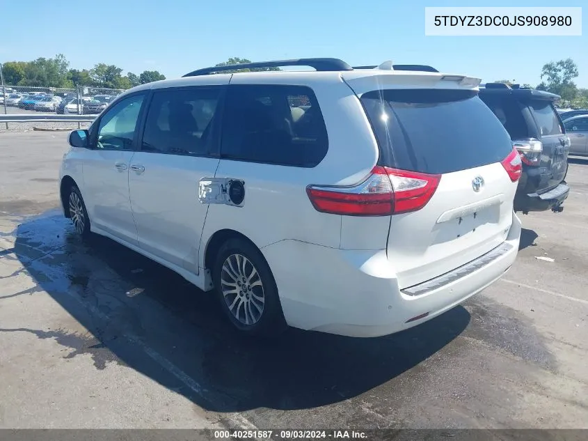 5TDYZ3DC0JS908980 2018 Toyota Sienna Xle 8 Passenger