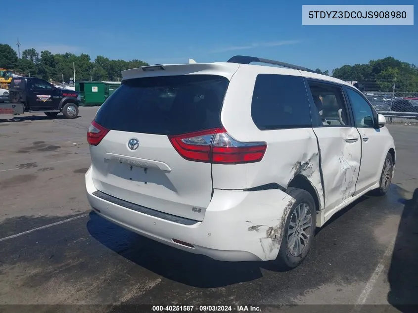 5TDYZ3DC0JS908980 2018 Toyota Sienna Xle 8 Passenger