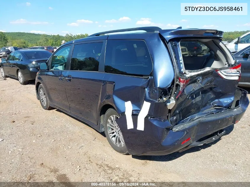 2018 Toyota Sienna Xle 7 Passenger VIN: 5TDYZ3DC6JS958461 Lot: 40378156