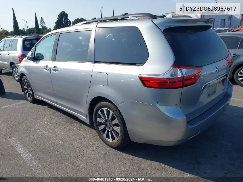 5TDYZ3DC6JS957617 2018 Toyota Sienna Limited 7 Passenger