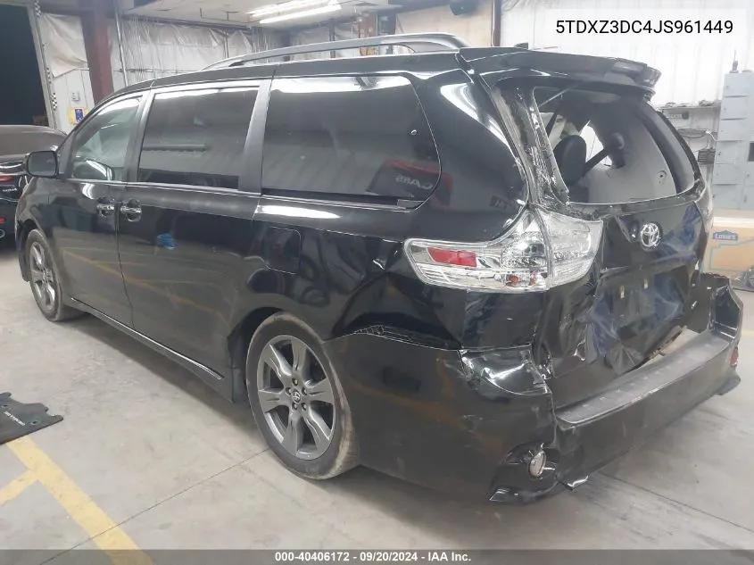 5TDXZ3DC4JS961449 2018 Toyota Sienna Se Premium 8 Passenger