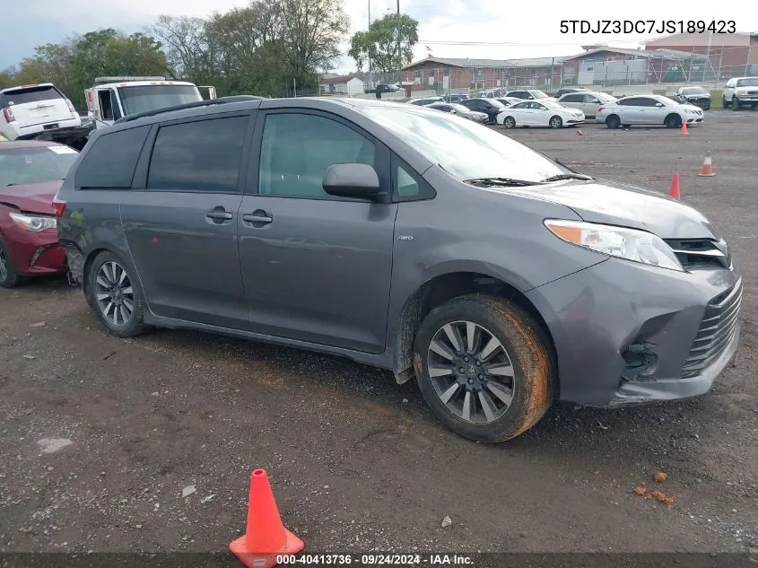 5TDJZ3DC7JS189423 2018 Toyota Sienna Le 7 Passenger