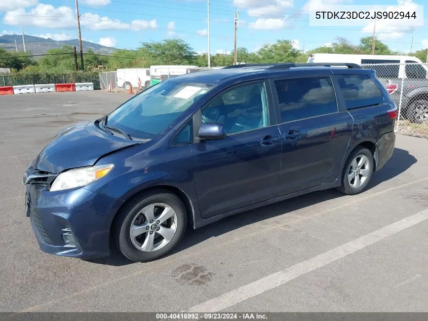 5TDKZ3DC2JS902944 2018 Toyota Sienna Le 7 Passenger/Le 8 Passenger