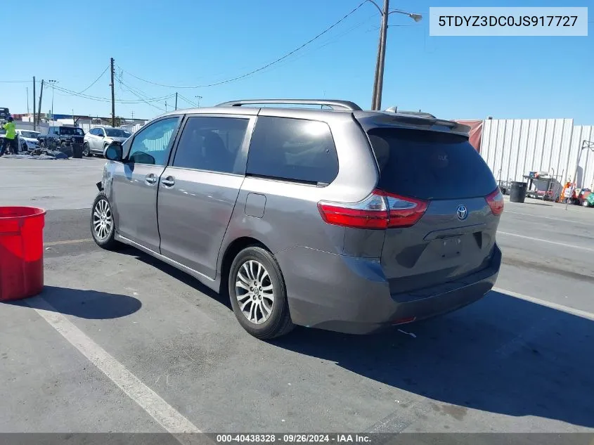 2018 Toyota Sienna Xle 8 Passenger VIN: 5TDYZ3DC0JS917727 Lot: 40438328