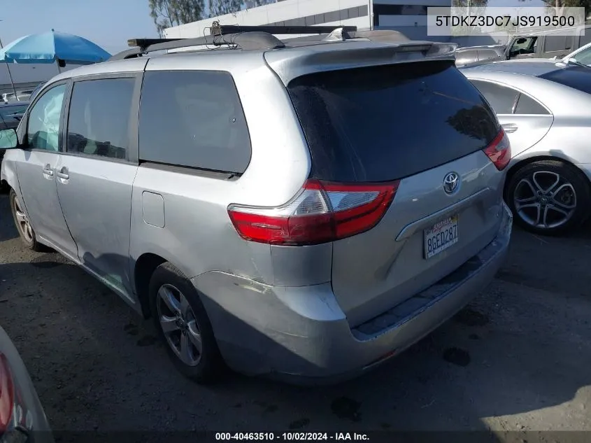 5TDKZ3DC7JS919500 2018 Toyota Sienna Le 8 Passenger