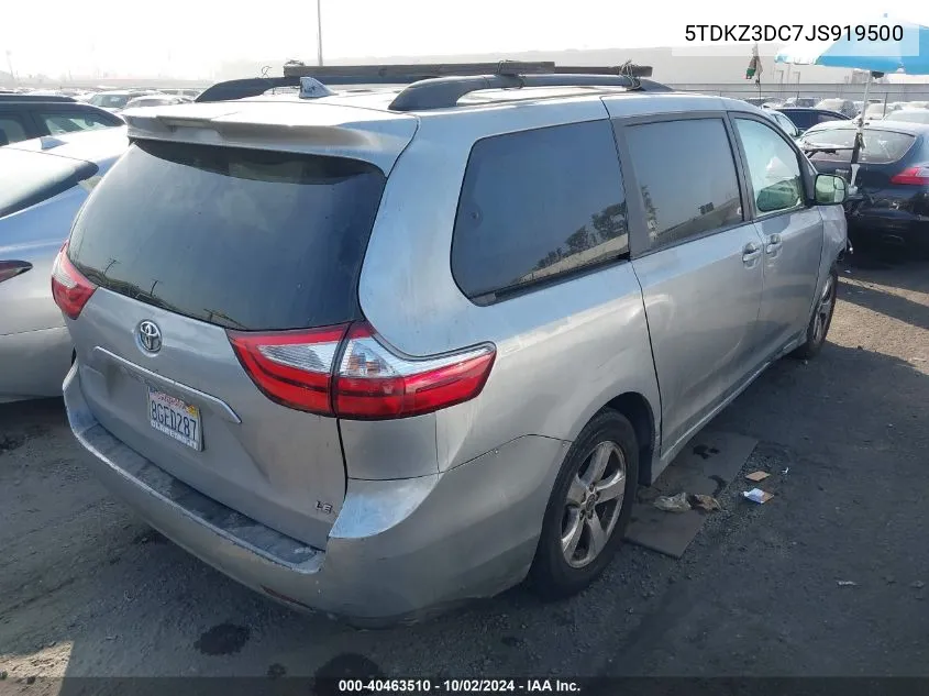 5TDKZ3DC7JS919500 2018 Toyota Sienna Le 8 Passenger