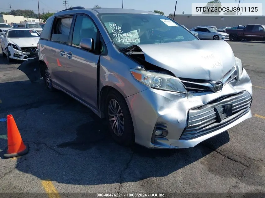 2018 Toyota Sienna Xle 8 Passenger VIN: 5TDYZ3DC8JS911125 Lot: 40476221