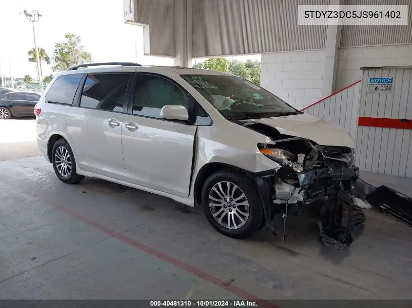 2018 Toyota Sienna Xle/Xle Premium/Limited/L VIN: 5TDYZ3DC5JS961402 Lot: 40481310