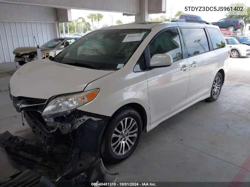 2018 Toyota Sienna Xle/Xle Premium/Limited/L VIN: 5TDYZ3DC5JS961402 Lot: 40481310