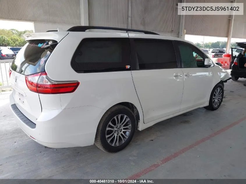 5TDYZ3DC5JS961402 2018 Toyota Sienna Xle/Xle Premium/Limited/L