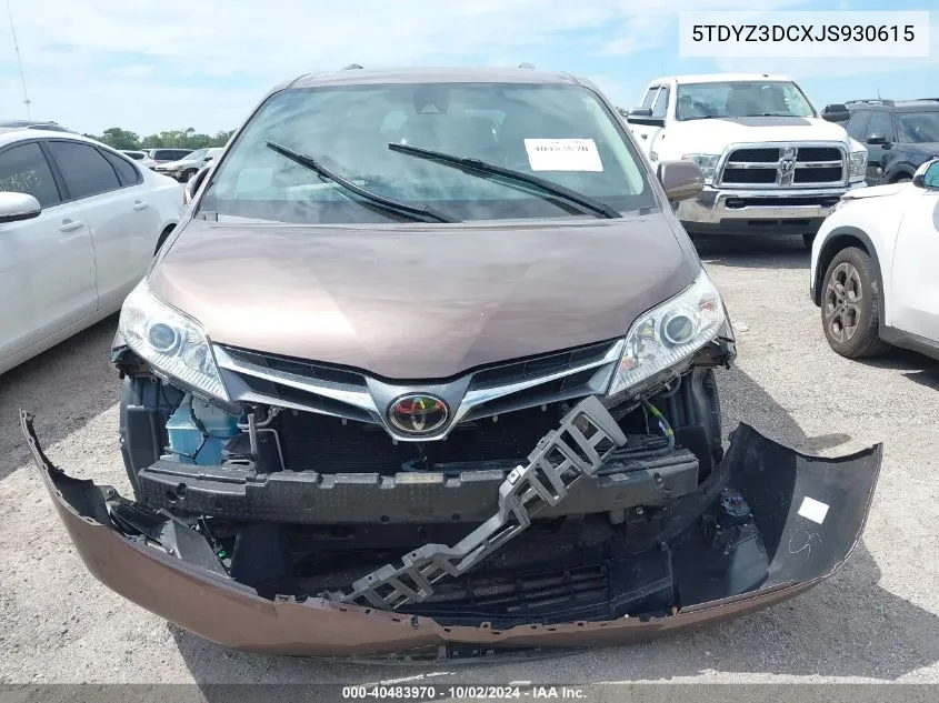 5TDYZ3DCXJS930615 2018 Toyota Sienna Xle 8 Passenger