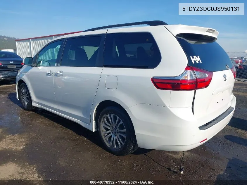 2018 Toyota Sienna Xle 8 Passenger VIN: 5TDYZ3DC0JS950131 Lot: 40778992