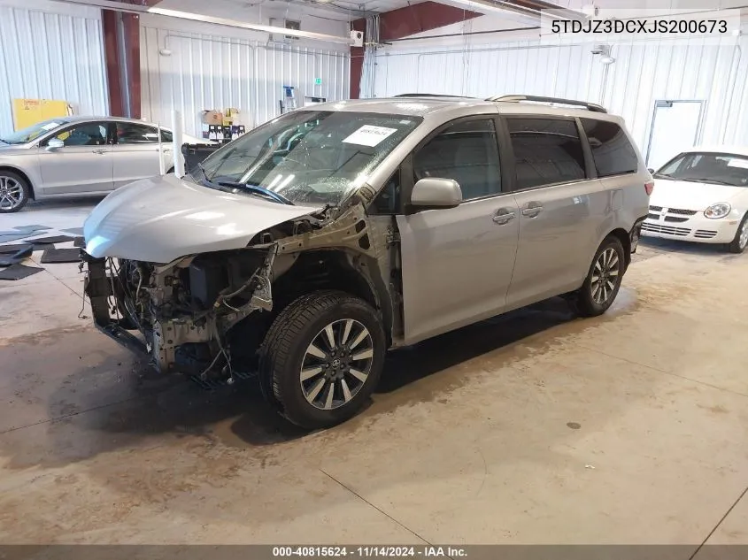 2018 Toyota Sienna Le 7 Passenger VIN: 5TDJZ3DCXJS200673 Lot: 40815624