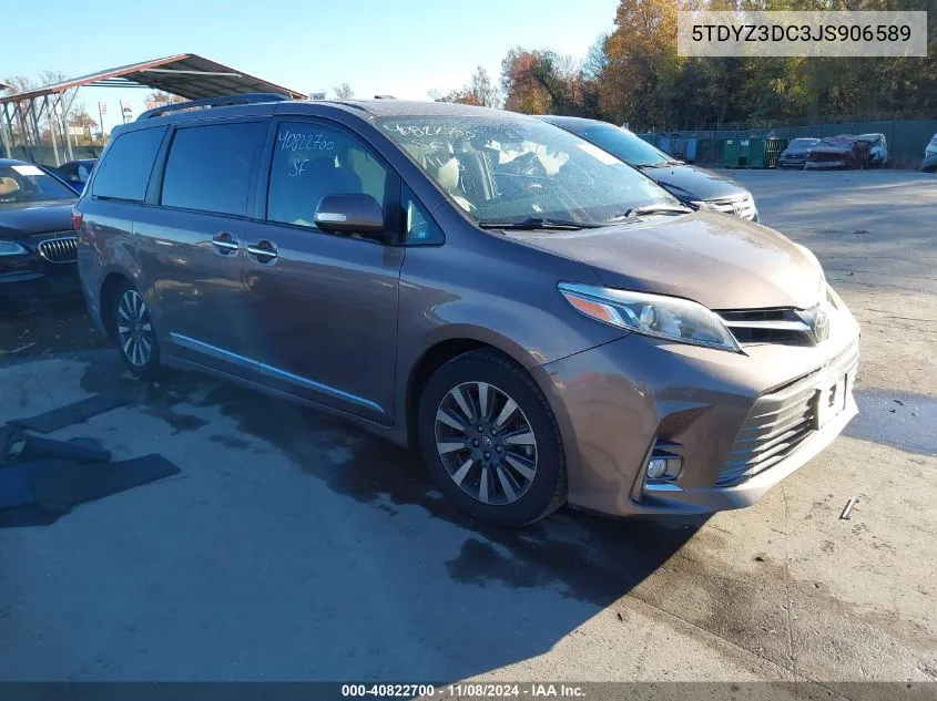 2018 Toyota Sienna Limited Premium 7 Passenger VIN: 5TDYZ3DC3JS906589 Lot: 40822700