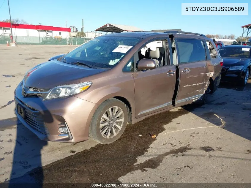 2018 Toyota Sienna Limited Premium 7 Passenger VIN: 5TDYZ3DC3JS906589 Lot: 40822700