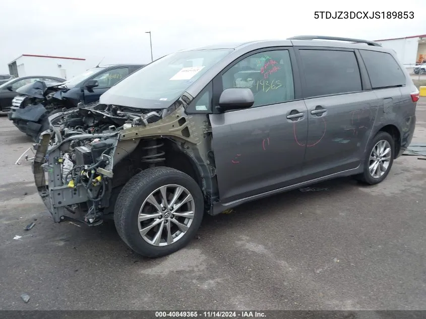 2018 Toyota Sienna Le 7 Passenger VIN: 5TDJZ3DCXJS189853 Lot: 40849365