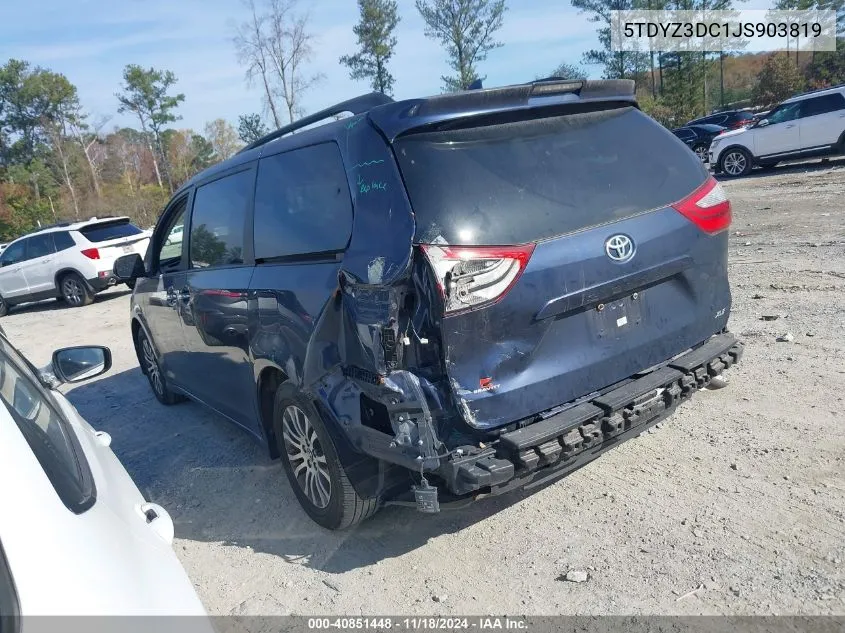 2018 Toyota Sienna Xle/Xle Premium/Limited/Limited Premium VIN: 5TDYZ3DC1JS903819 Lot: 40851448