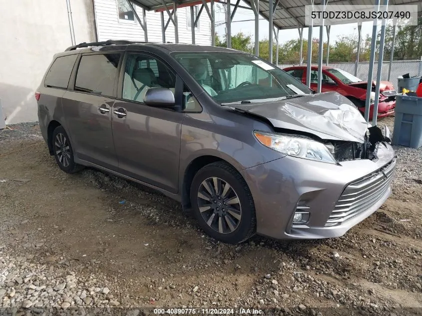 2018 Toyota Sienna Xle/Xle Premium/Limited/Limited Premium VIN: 5TDDZ3DC8JS207490 Lot: 40890775