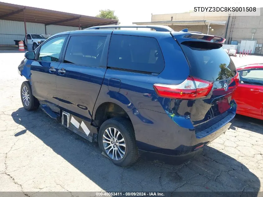 5TDYZ3DC8KS001508 2019 Toyota Sienna Xle 8 Passenger