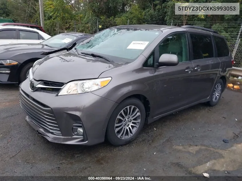 2019 Toyota Sienna Xle 8 Passenger VIN: 5TDYZ3DCXKS993053 Lot: 40398864