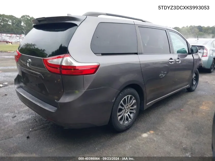 5TDYZ3DCXKS993053 2019 Toyota Sienna Xle 8 Passenger