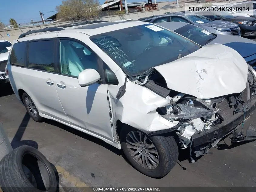 2019 Toyota Sienna Xle/Xle Premium/Limited/Limited Premium VIN: 5TDYZ3DC4KS970934 Lot: 40410757