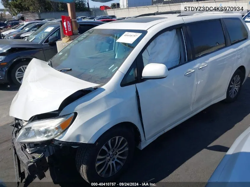 2019 Toyota Sienna Xle/Xle Premium/Limited/Limited Premium VIN: 5TDYZ3DC4KS970934 Lot: 40410757