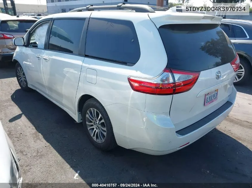 2019 Toyota Sienna Xle/Xle Premium/Limited/Limited Premium VIN: 5TDYZ3DC4KS970934 Lot: 40410757